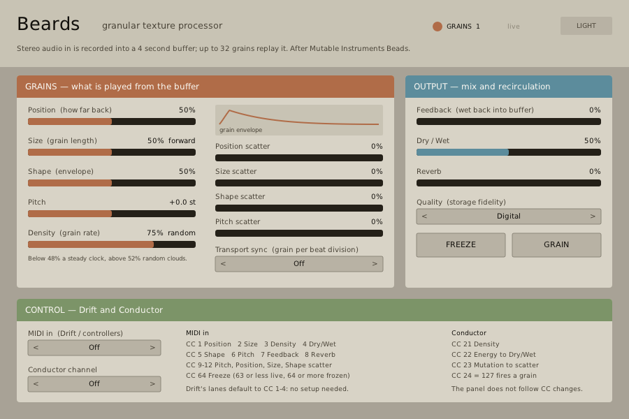 Beards plugin interface