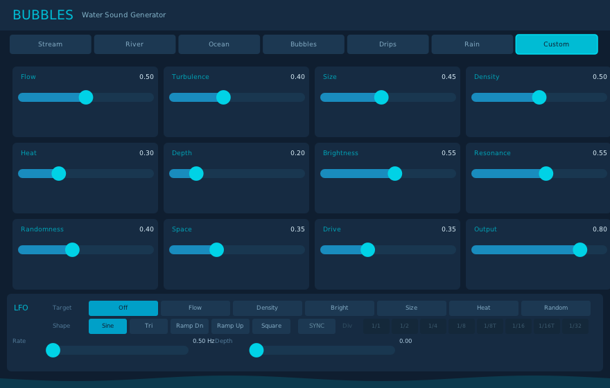 Bubbles plugin interface