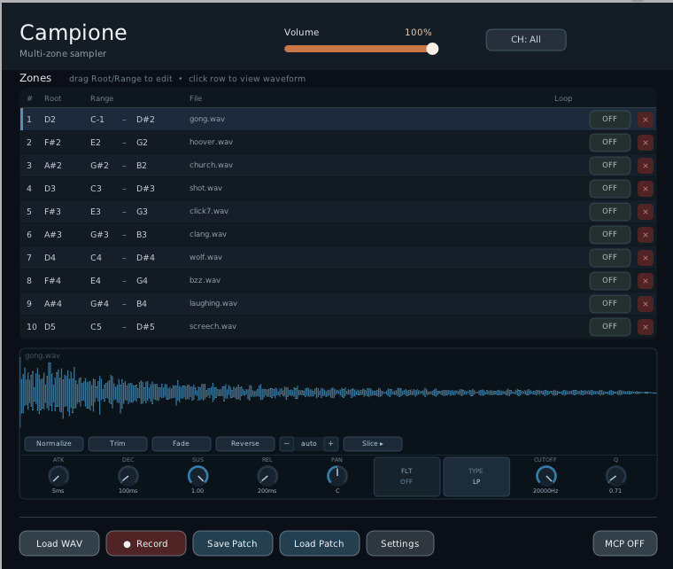 Campione plugin interface