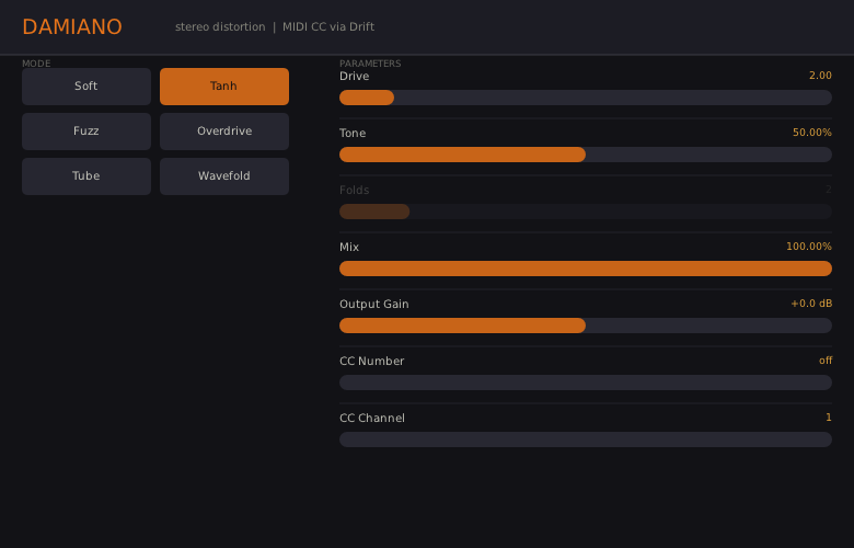 Damiano plugin interface