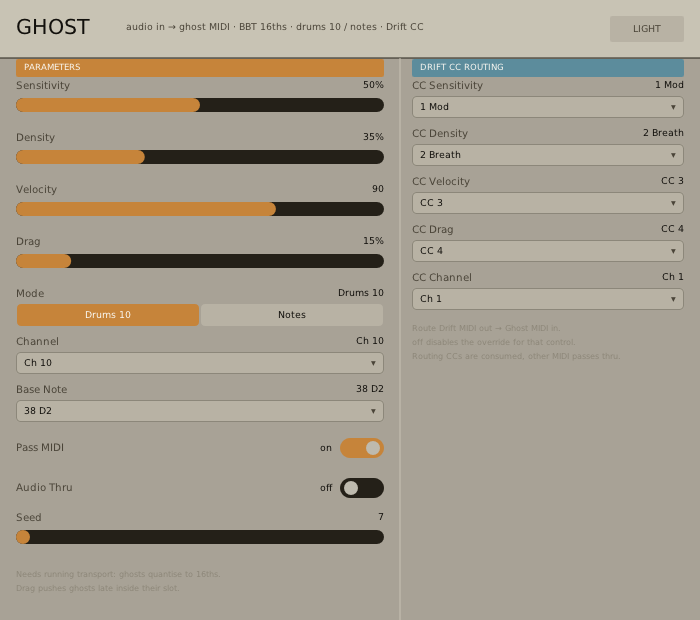 Ghost plugin interface