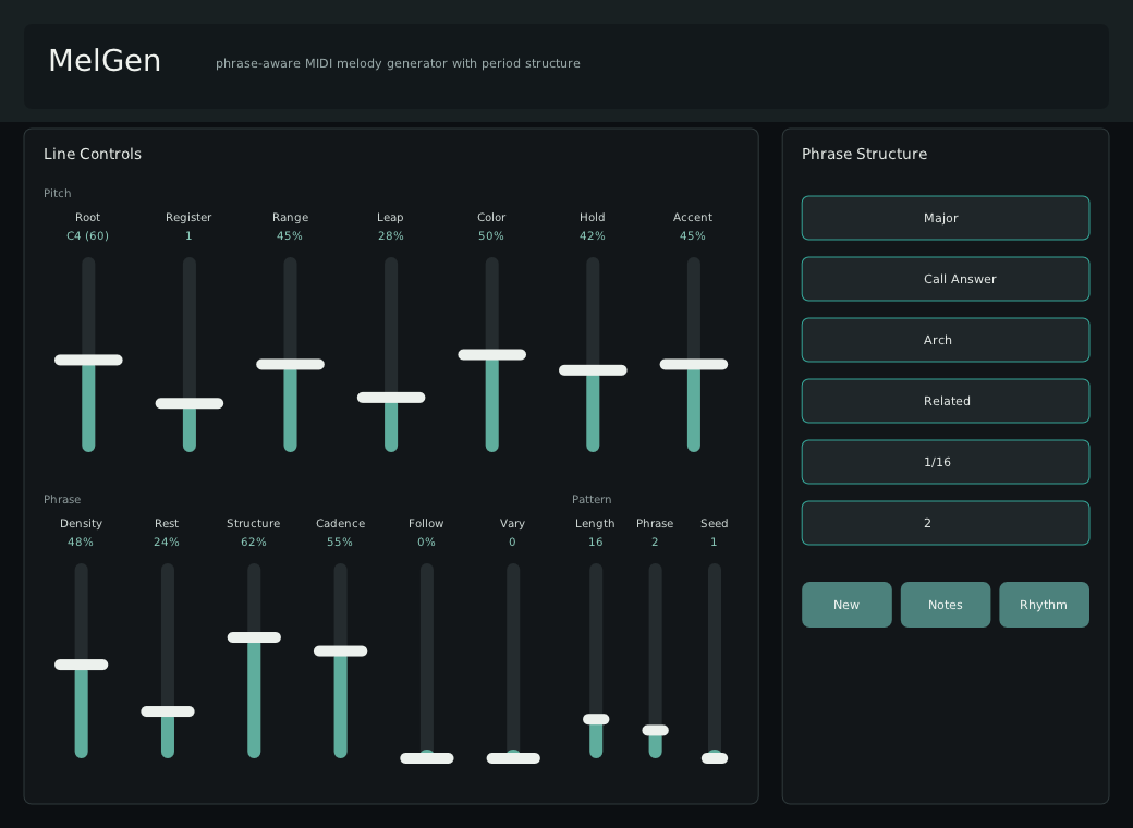 MelGen plugin interface