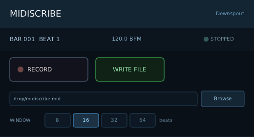 Midiscribe plugin interface