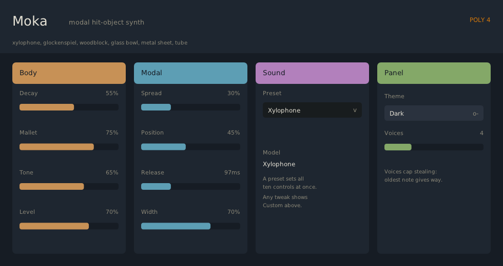 Moka plugin interface