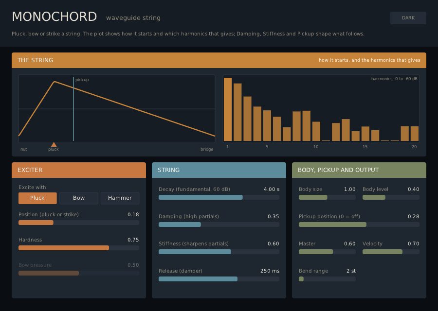 Monochord plugin interface