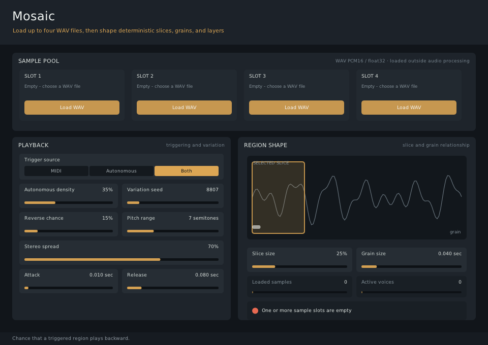 Mosaic plugin interface