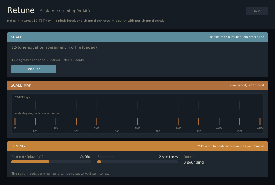 Retune plugin interface