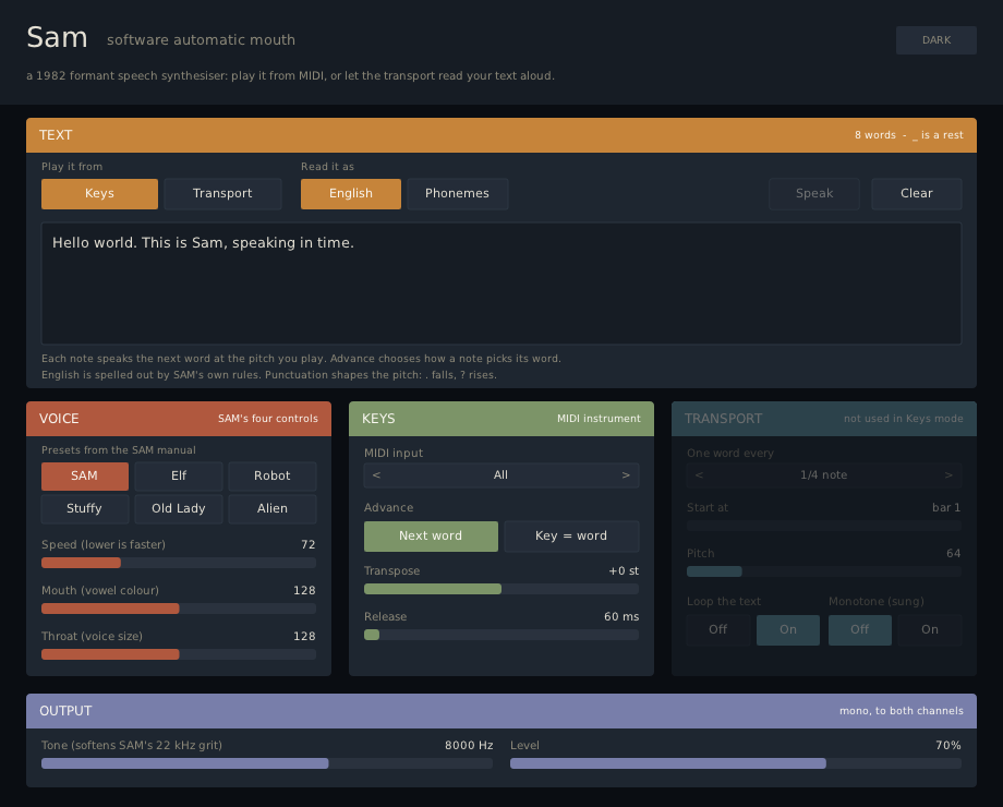 Sam plugin interface