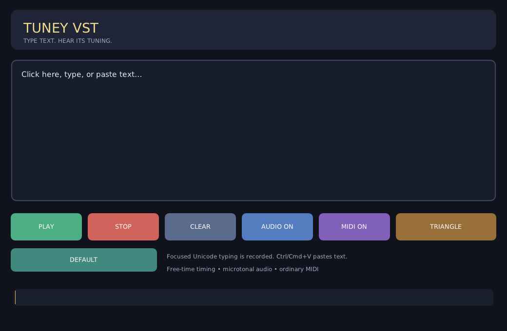Tuney VST plugin interface