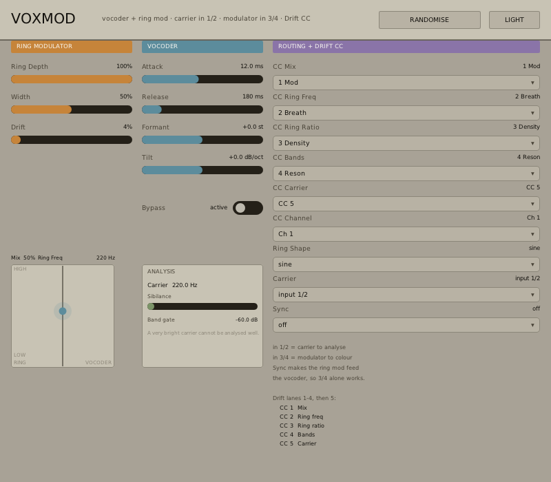 Voxmod plugin interface