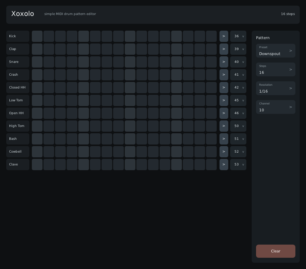 Xoxolo plugin interface